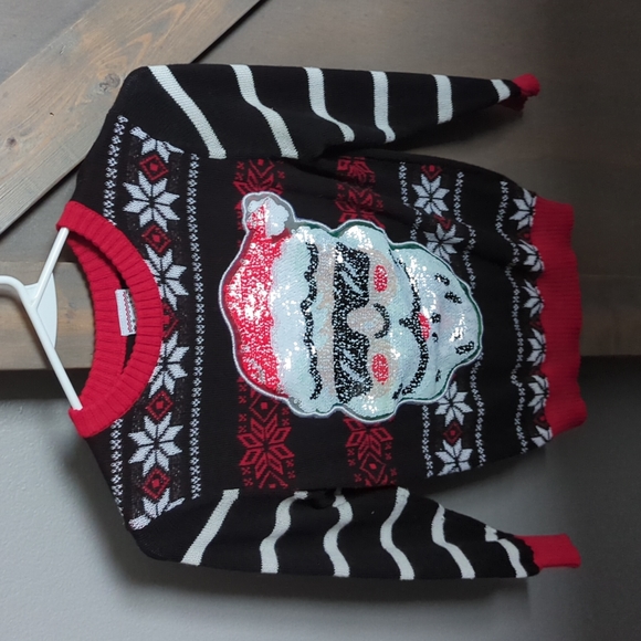Other - Santa Claus dinosaur flip sequins Xmas sweater